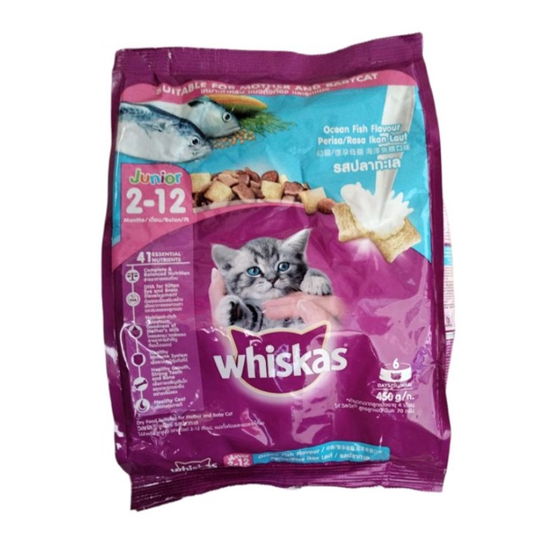 Jual Whiskas Junior Dry Food 450gr Makanan Kering Kucing Whiskas Ocean Fish Shopee Indonesia