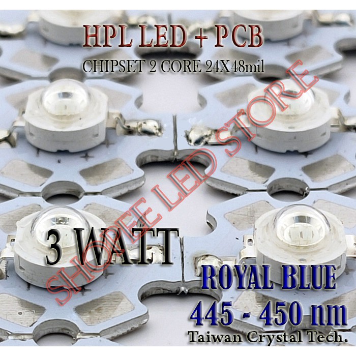 Jual 3 WATT GRADE A HPL + STAR PCB 3W ALL COLOR, AQUASCAPE, DECORATION ...