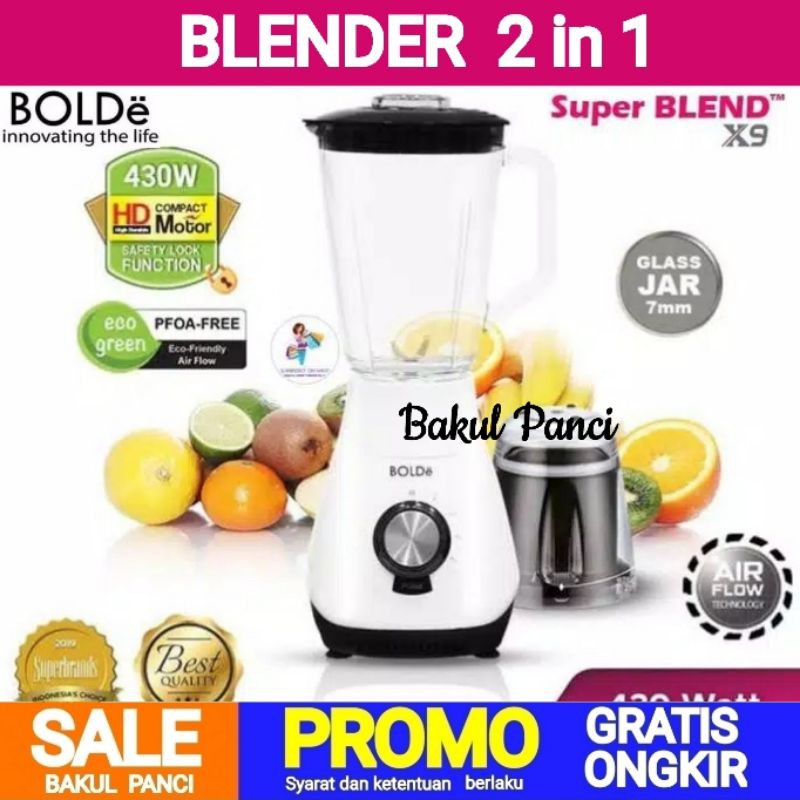 Jual BLENDER + CHOPPER 2 in 1 BOLDe SUPER BLEND X9 JUICER PELUMAT