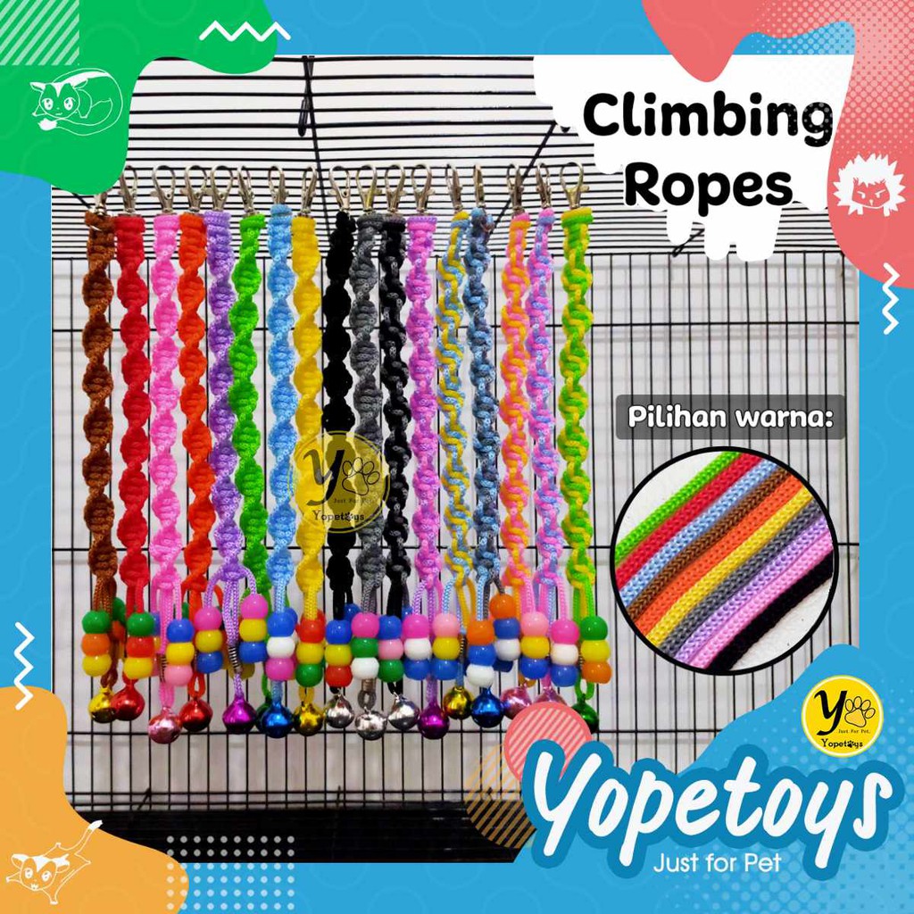Jual Yopetoys Climbing Ropes Mainan Sugar Glider Mainan Hamster Mainan ...