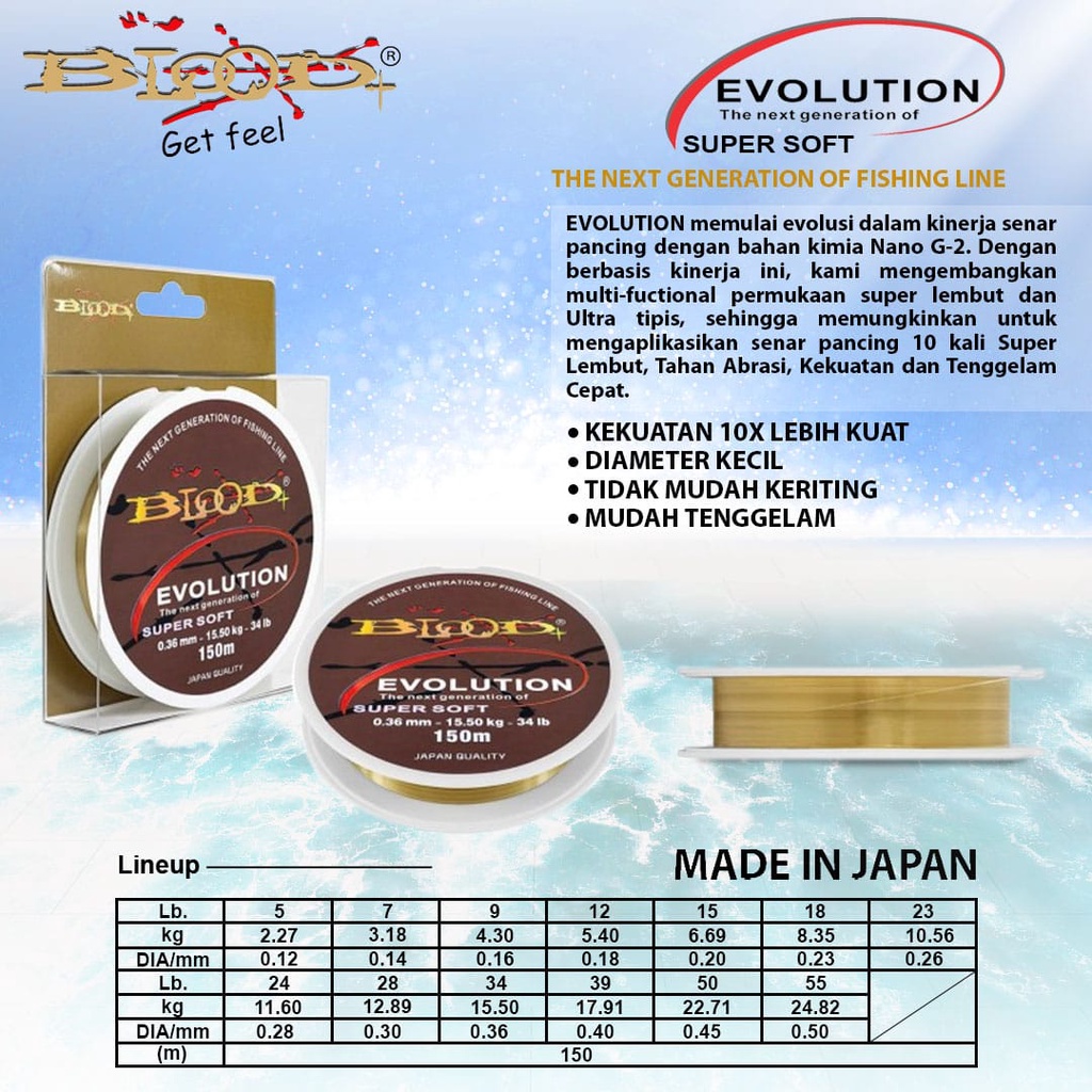 Jual SENAR PANCING BLOOD EVOLUTION SUPER SOFT 150 M | Shopee Indonesia