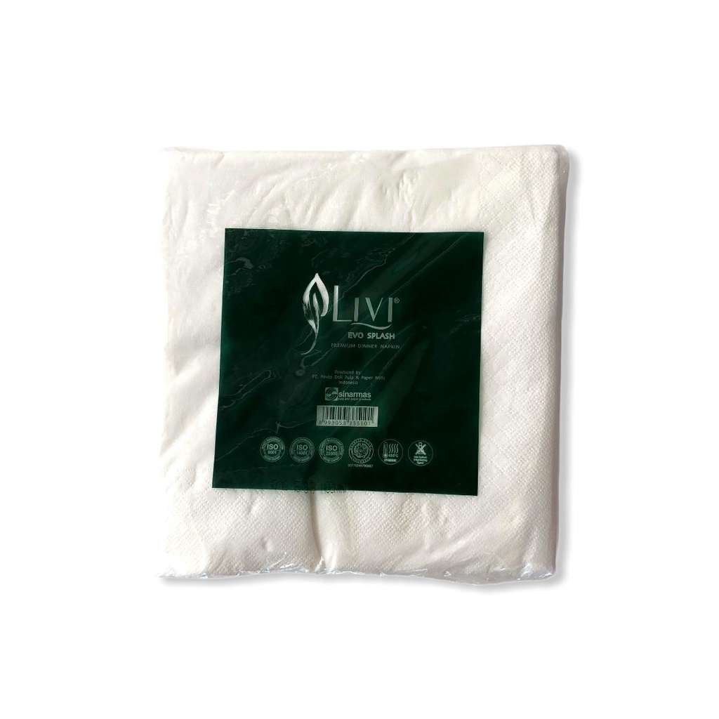 Jual Tissue LIVI Dinner Napkin SPLASH 2ply; per pack / eceran - Tisu ...