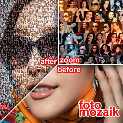 Promo Edit Foto Mozaik dengan Frame Block Poster ukuran 12R dll
