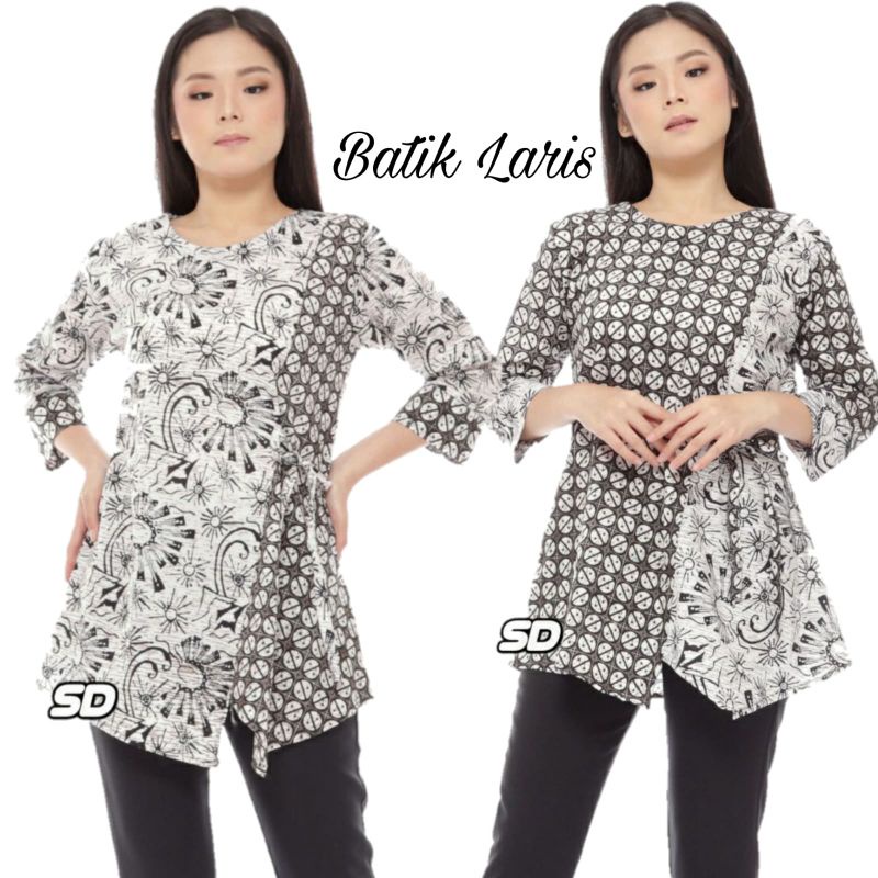 Jual Baju Batik Wanita Modern Atasan Blouse Batik Kerja Kantor Wanita ...