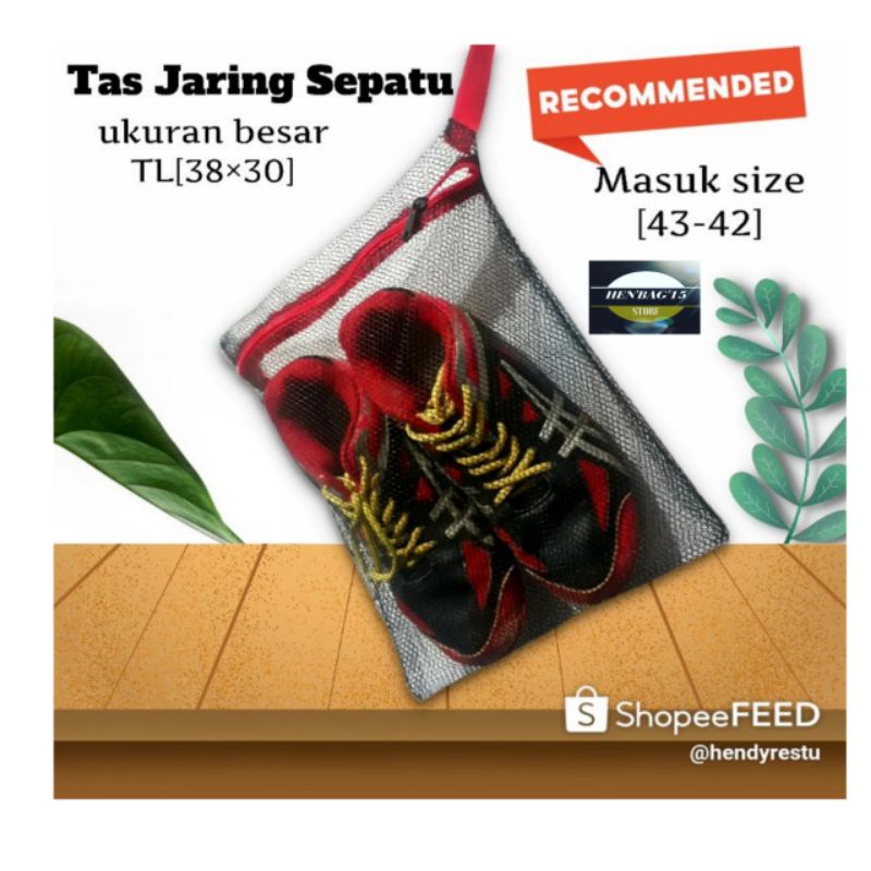 Jual Tas Jaring Sepatu Olah Raga bahan Jaring Nilon Tebal & Kuat Ukuran ...
