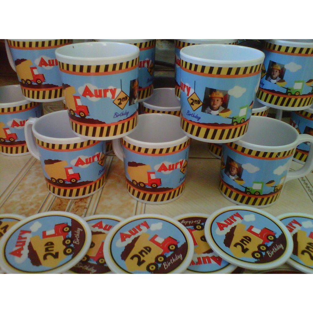 Jual Custom Mug/Gelas Melamine - dengan tutup (anti pecah) | Shopee ...