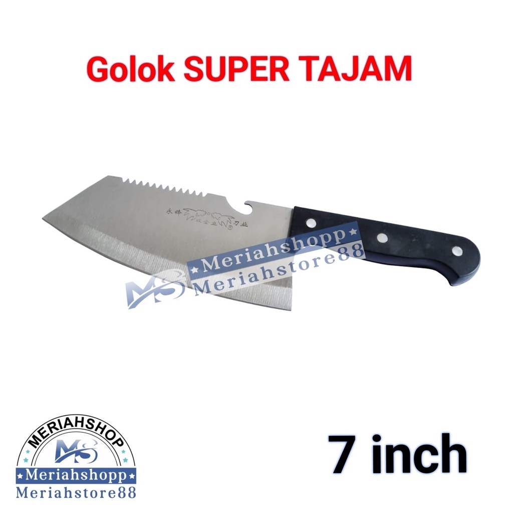 Jual Golok Pisau Dapur (7 inch) + pembuka botol pemotong + Pelunak ...