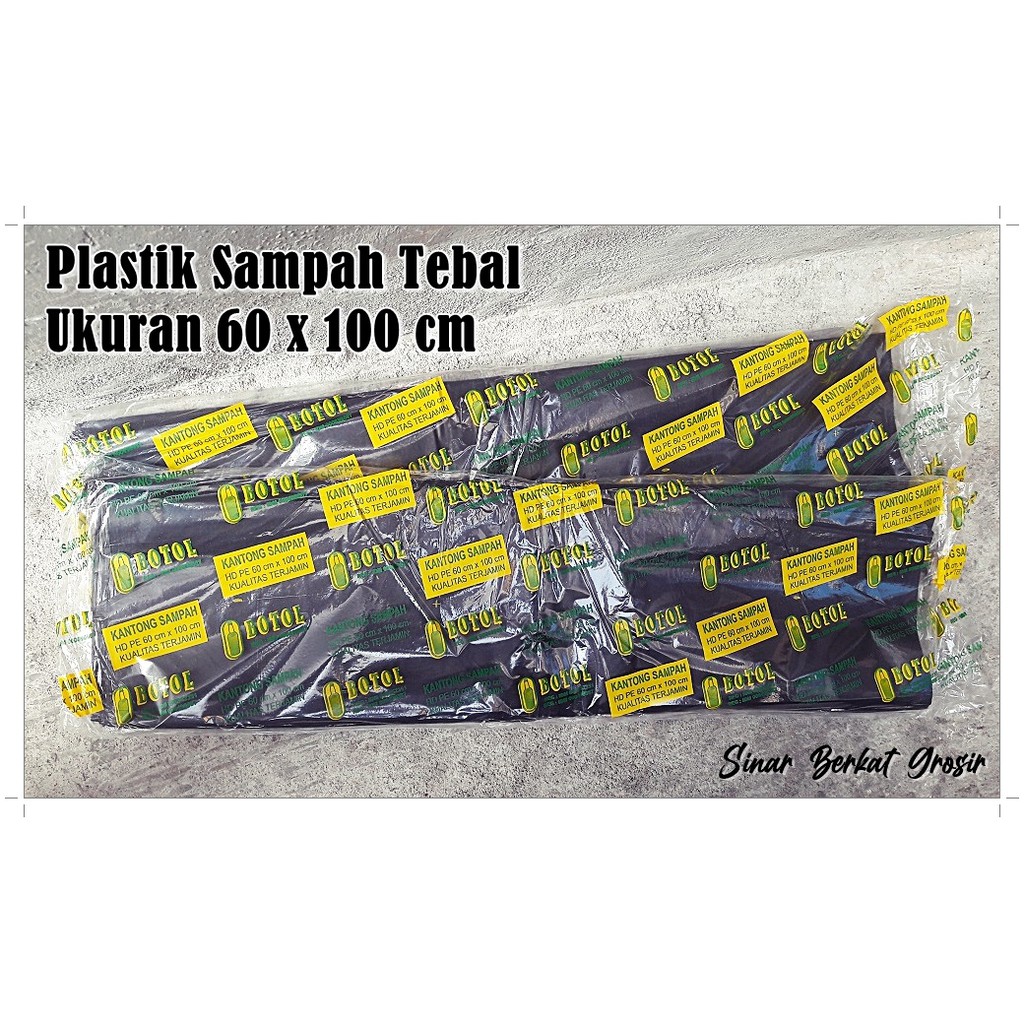 Jual Kantong Plastik Sampah Hitam Tebal Plastik Sampah Besar 60cm X 100cm Shopee Indonesia 0909