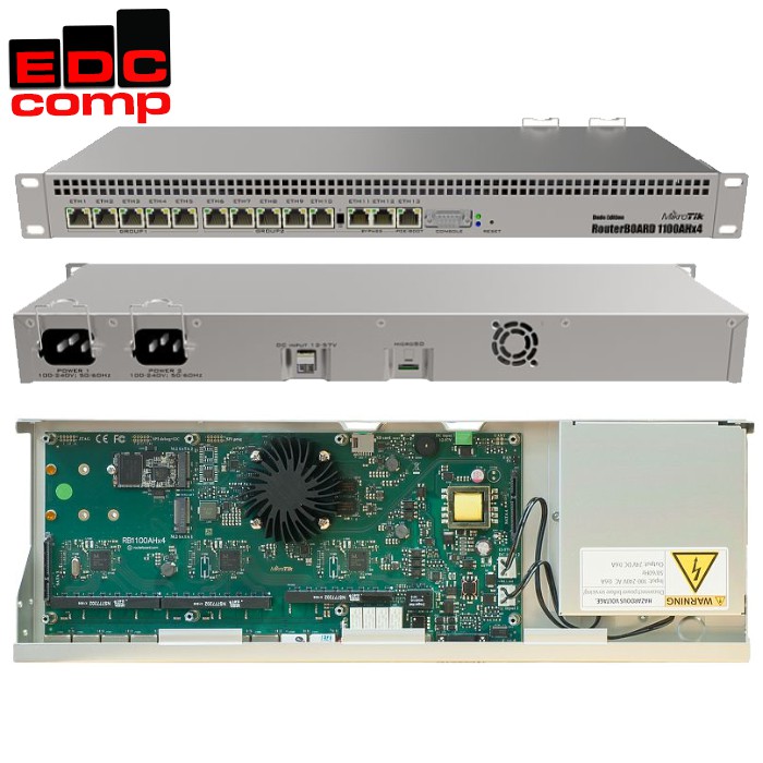 Jual Mikrotik RB1100Dx4 Router RB1100AHx4 Dude Edition 1U Rackmount ...