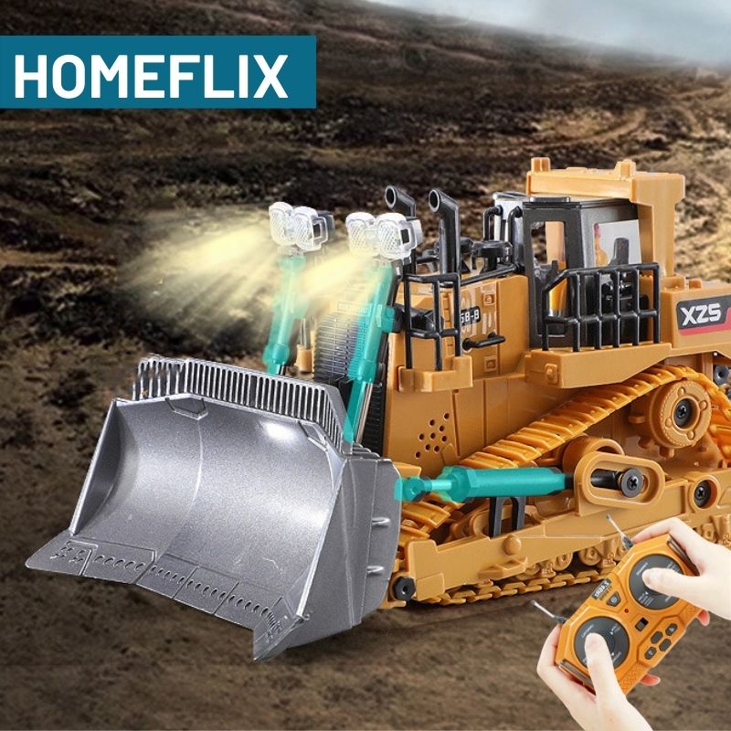Bulldozer Radiocomandato Think-N-Build 1:24 – 9 Canali, 2.4GHz, Giallo E Nero