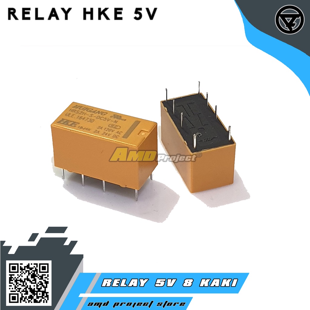 Jual Relay 5v HKE HRS2H 8pin - 5 Volt 8 Kaki Pin | High Quality ...