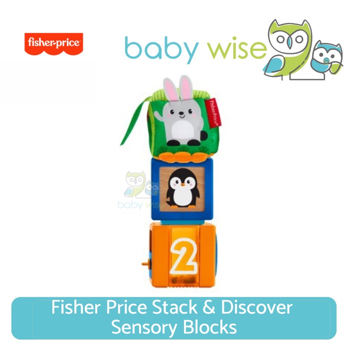 Jual Fisher Price Stack & Discover Sensory Blocks - Mainan Edukasi Anak ...