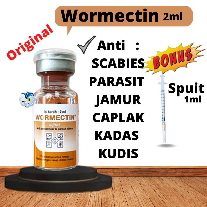 Jual WORMECTIN 2ml-Obat Suntik 2ml Anti Parasit Scabies Jamur Caplax ...
