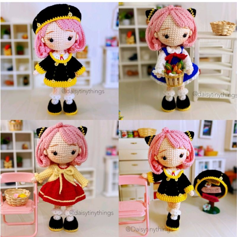 Jual Boneka Amigurumi Anya x-spay family/boneka rajut | Shopee Indonesia