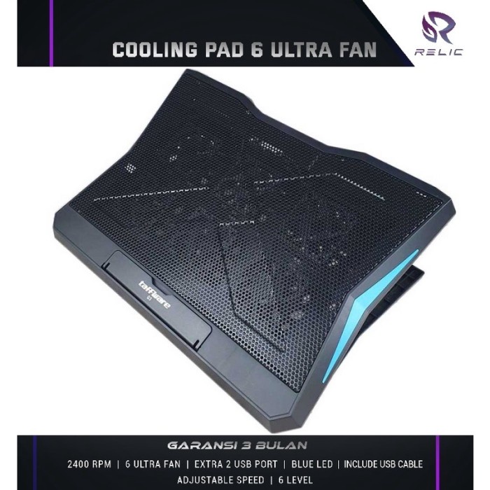 Jual Cooling Pad Laptop 6 Fan / Silent Noise - by Relic - 6 Fan ...