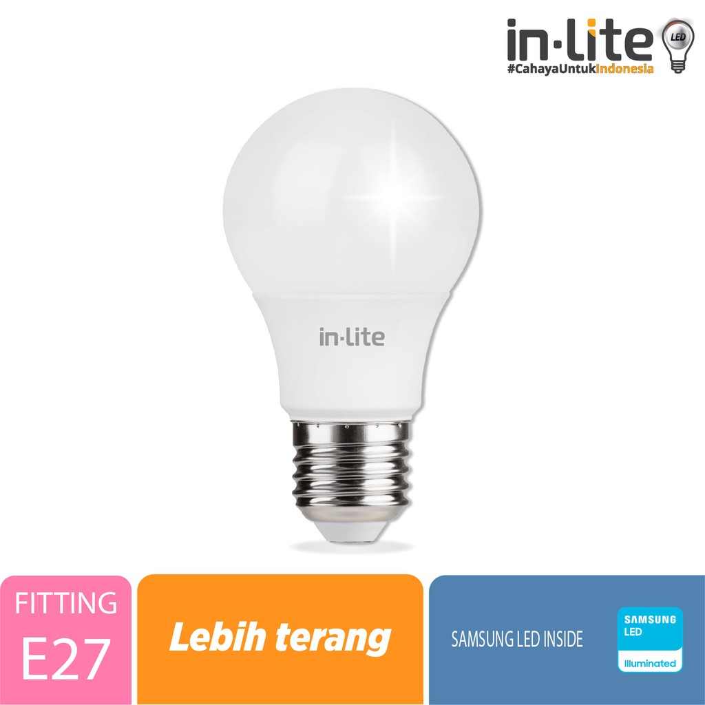 Jual Inlite Led Paket Lampu Bohlam Inb007 18 Watt 4 Pcs Shopee Indonesia 3530