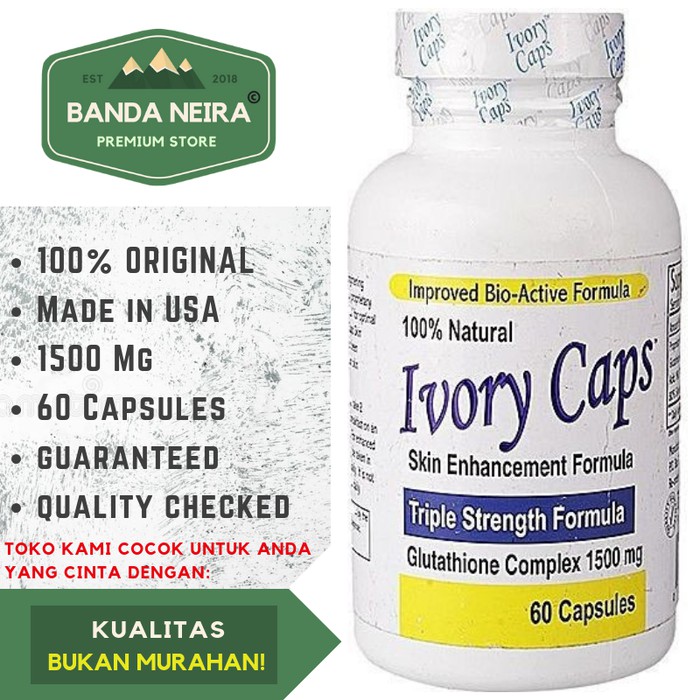ivory caps glutathione shopee Jual Ivory Caps Skin Enhancement Formula 60 Kapsul 1500 Mg