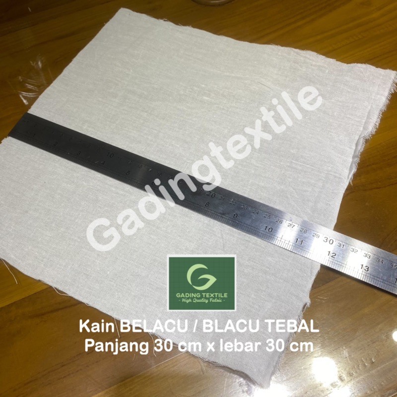 Jual ( per 1 lembar ) kain belacu blacu tebal warna putih beras 30 cm x ...