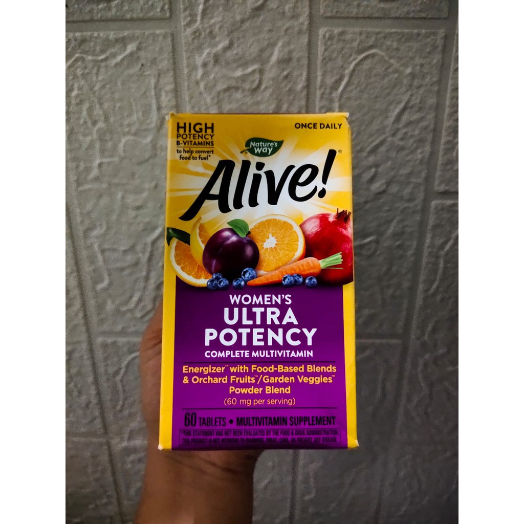 Jual Natures Way Alive Once Daily Womens Ultra Potency Multi Vitamin 60 Tablets Shopee Indonesia 0918