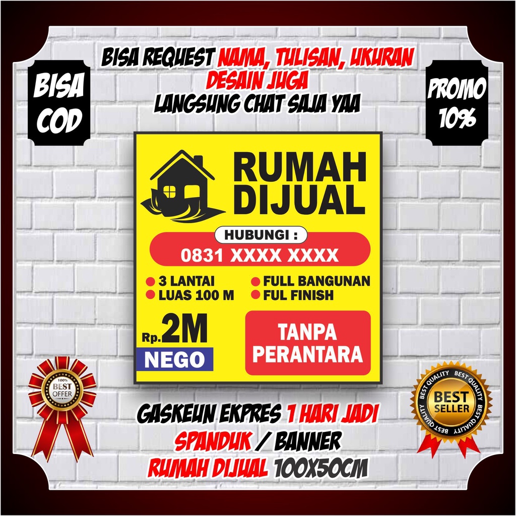 Jual Spanduk Banner Tanah Dijual Ready Siap Kirim Berkualitas Shopee