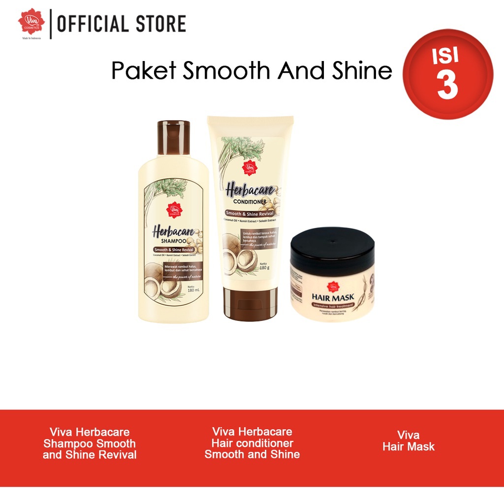 Jual VIVA Herbacare Shampo, Conditioner,Masker Rambut -Hair Treatment ...