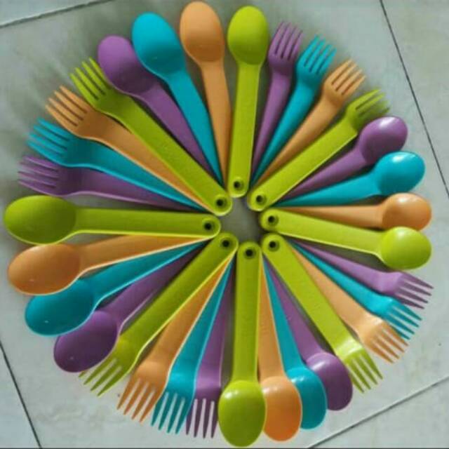 Jual cutlerry sendok dan garpu Tupperware set | Shopee Indonesia