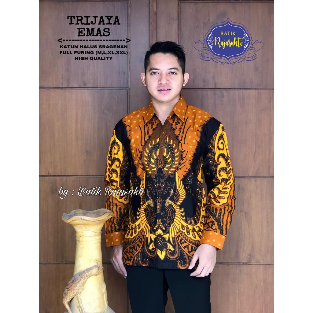 Jual TRIJAYA EMA2 RAJASAKTI KEMEJA BATIK SOLO PRIA LENGAN PANJANG LAPIS ...