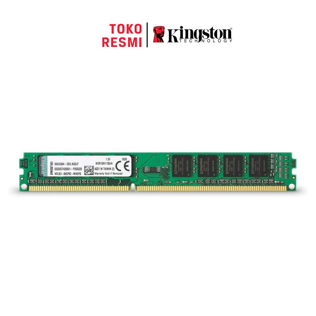 Jual Kingston RAM DIMM 4GB DDR3 1600Mhz Non-ECC (KVR16N11S8/4WP