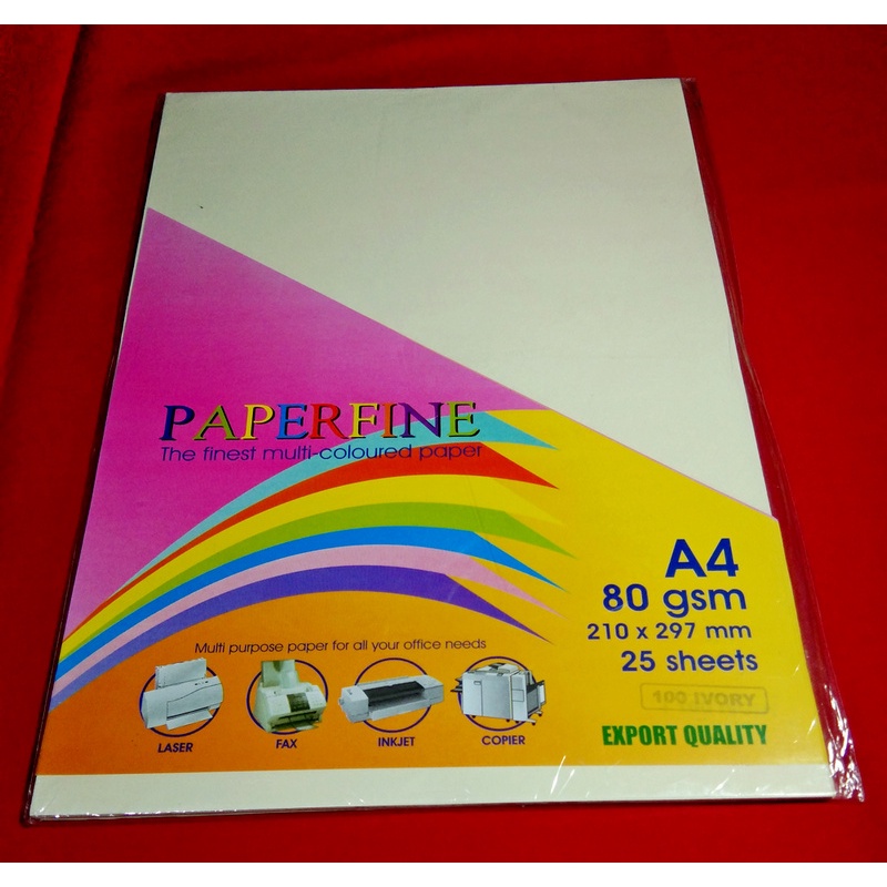 Jual PaperFine Color A4 80 gr 20 sheet IT 100 - 371 ( 1 Set - 20 Lembar ...