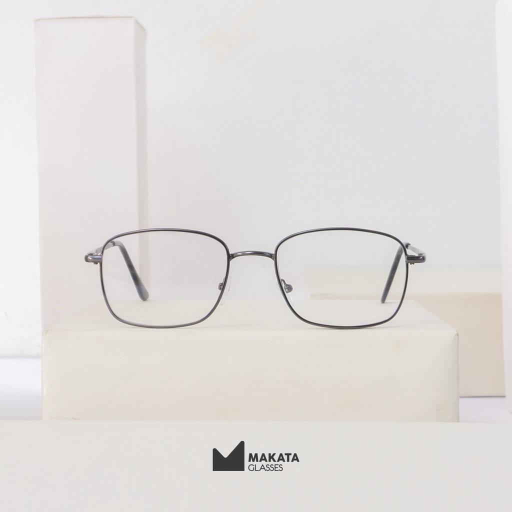 Jual MakataGlasses - Kacamata Frame Kotak Besi Gaya Korea - ARGANI 02 ...