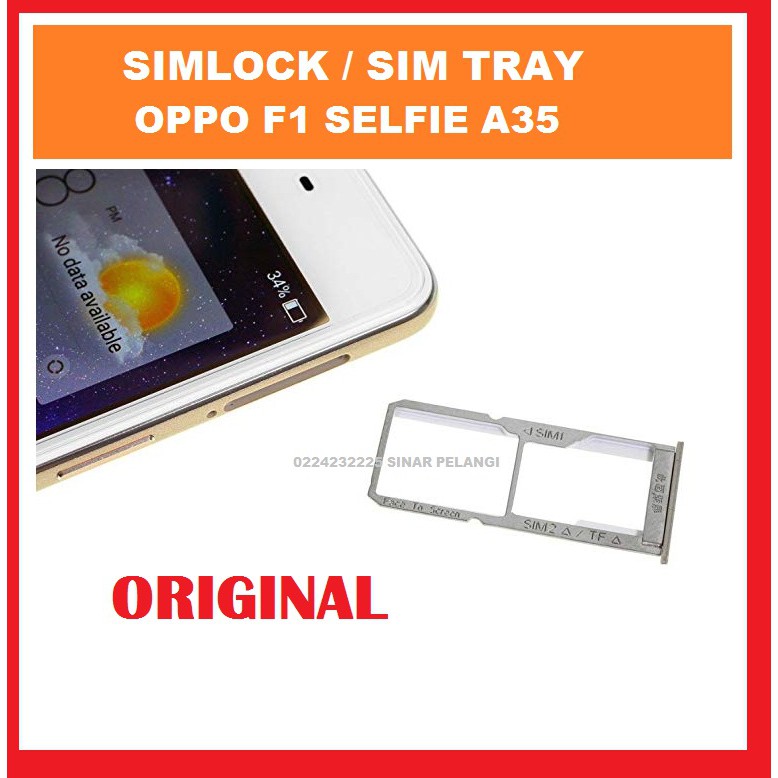 Jual SIMLOCK SIMTRAY DUDUKAN SIM TEMPAT SIM CARD OPPO F1 SELFIE A35 ...