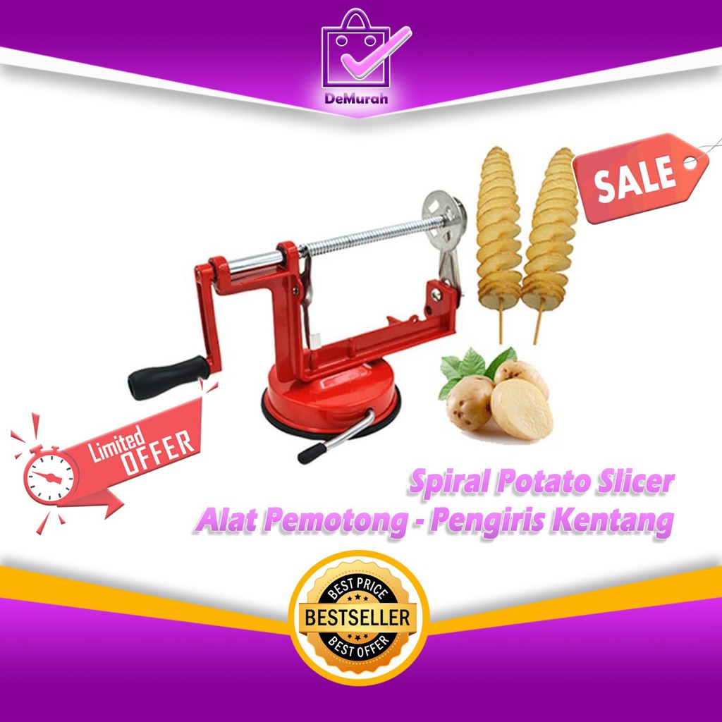 🔥Ready Stock🔥Spiral Potato Slicer mesin kentang putar potato roller