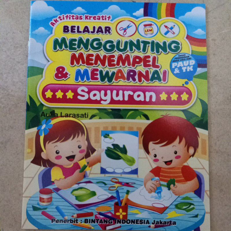 Jual Buku Aktifitas Kreatifitas Menggunting, Menempel & Mewarnai Untuk ...