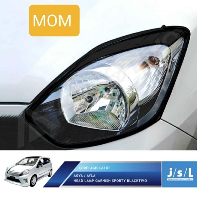 Jual Garnish List Lampu Headlamp Depan Hitam Blacktivo Jsl Ayla