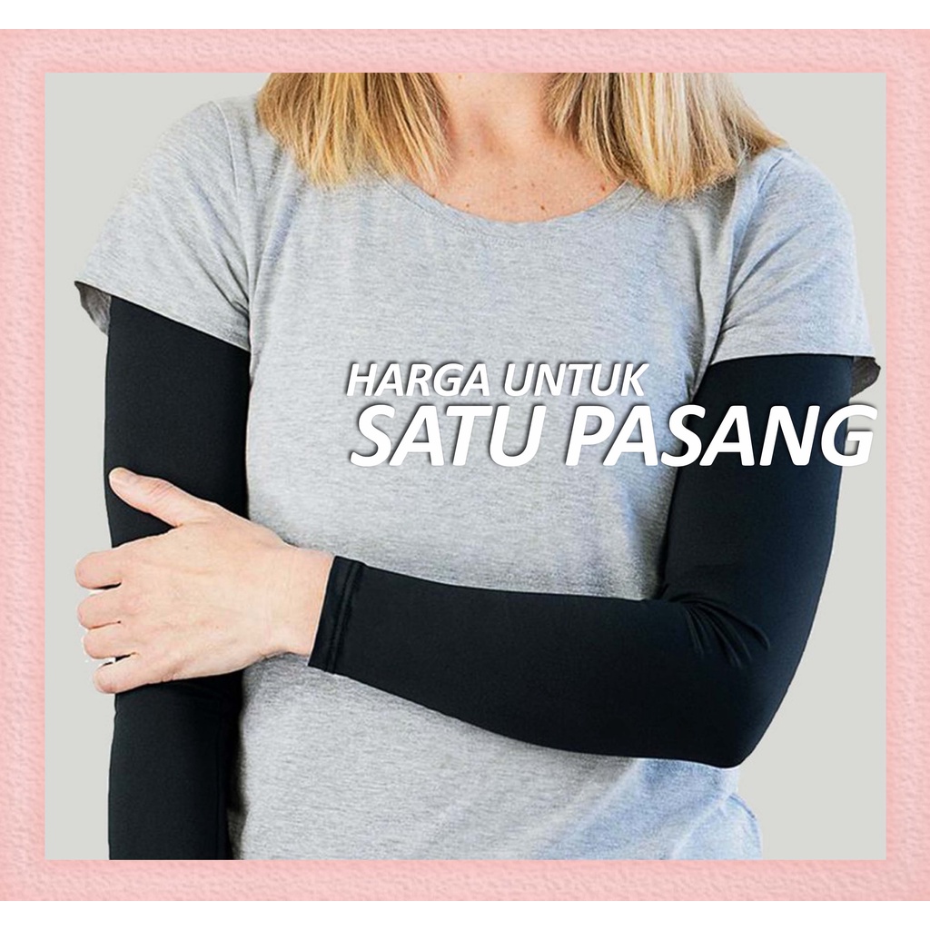 Jual manset lengan panjang - manset tangan panjang hitam polos ...