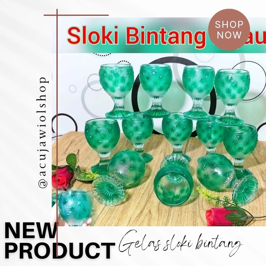 Jual SLOKI BINTANG KACA ISI 12PCS | Shopee Indonesia