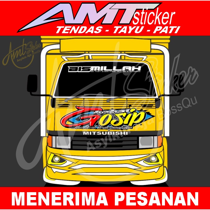 Jual [TERBARU] STICKER KABIN DEPAN TRUK RAGASA GOSIP, STICKER KACA ...