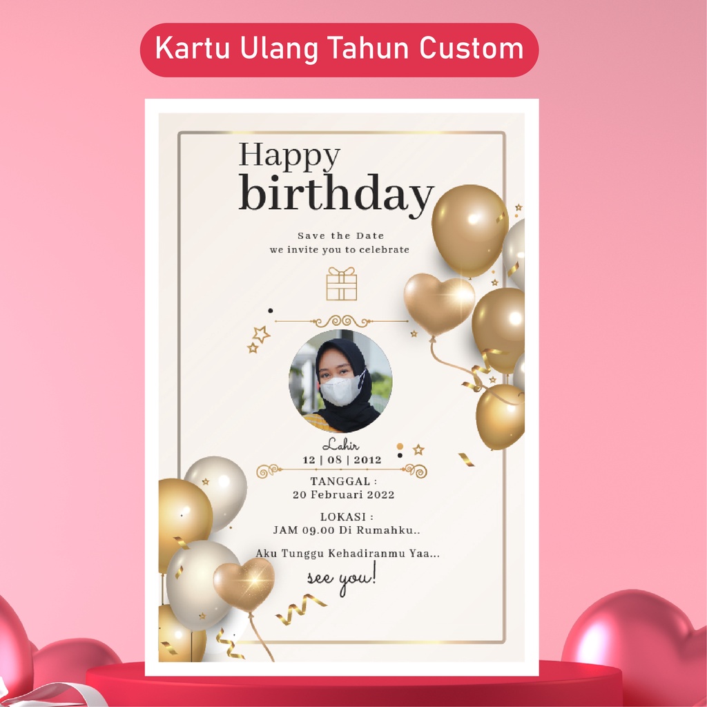 Jual Undangan ulang tahun anak / ucapan ulang tahun anak isi 60-100 Pcs