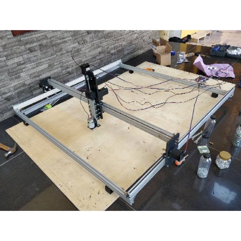 Jual cnc router frame 120*120 cm lengkap fullset tinggal pakai software ...