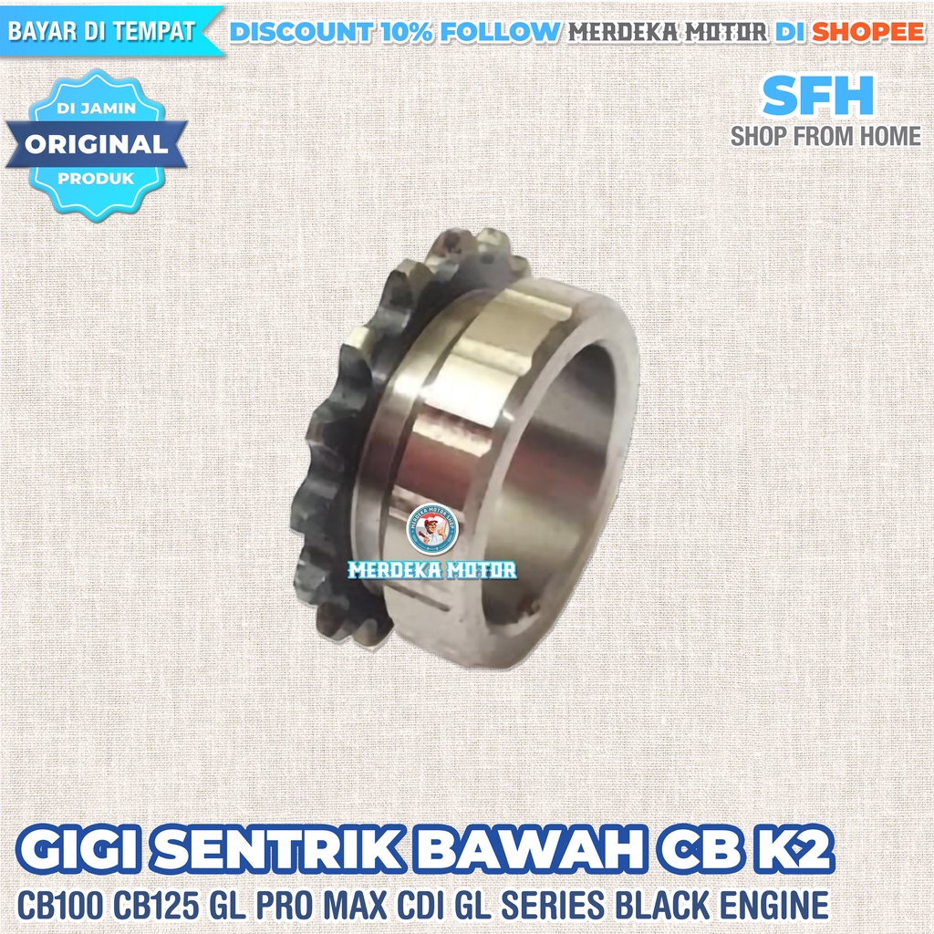 Jual Gigi Sentrik Bawah Gir Timing Atas Rantai Keteng Kamrat CB100 K0 ...