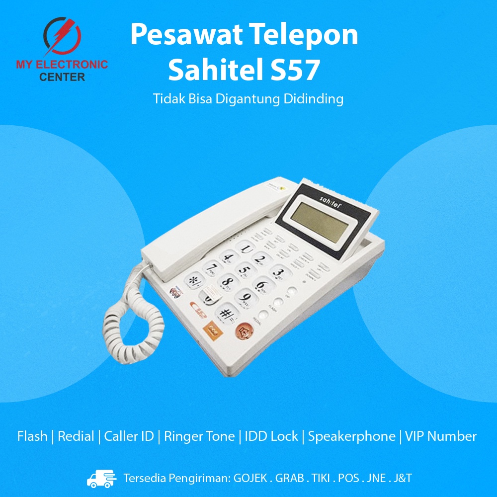 Jual Telepon Kabel Sahitel S57 | Telepon Rumah Kantor - WHITE | Shopee ...
