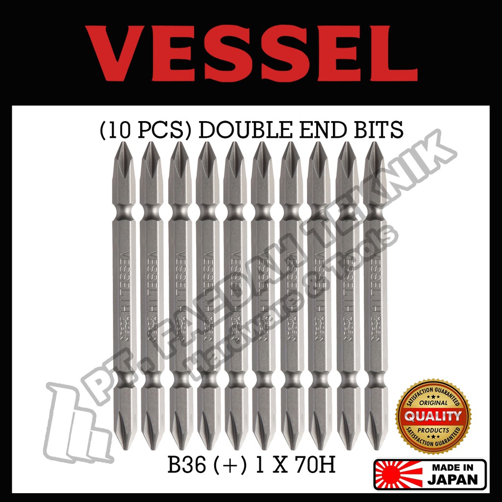 Jual Double End Bit No.B36(+1 x 70H) Vessel Made in Japan (10 PCS ...