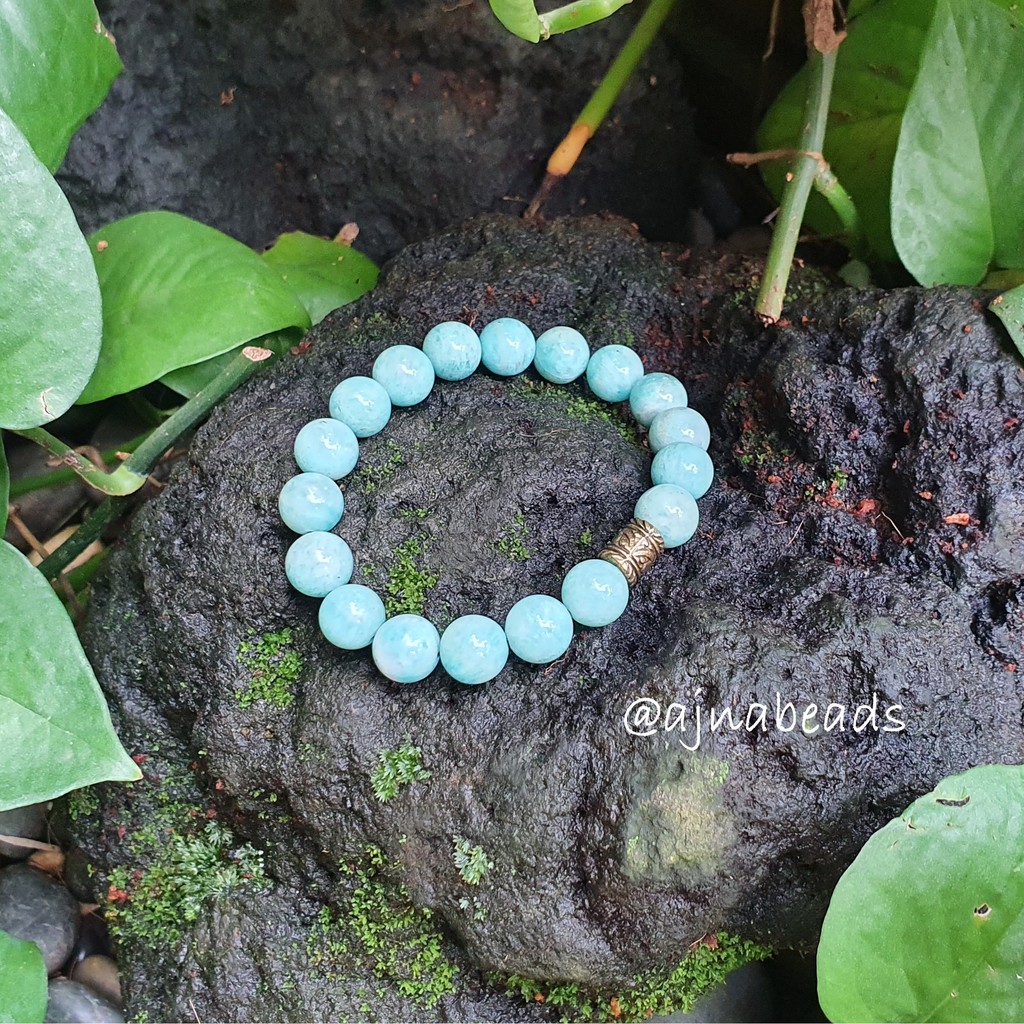 Jual Gelang Stretch Batu Alam - Russian Amazonite 10mm (Unisex ...