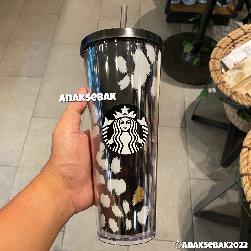 Jual Starbucks Cold Cup Tumbler Dalmatian 24oz Pattern of Nature 2022 ...