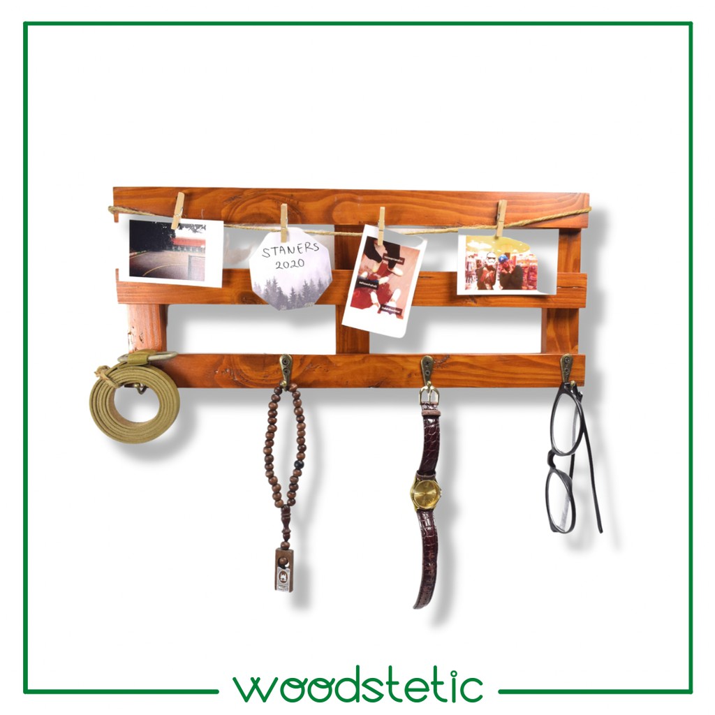 Jual Dekorasi Dinding Frame Foto Polaroid Jepit Kayu dengan Gantungan ...