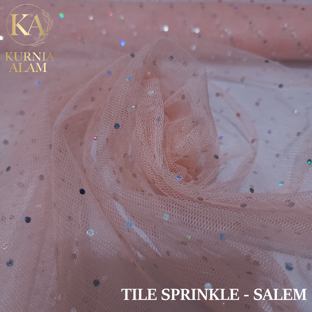 Jual Kain Tile Tulle Gliter Sprinkle Tile Diamond Halus 170 cm per ROLL ...