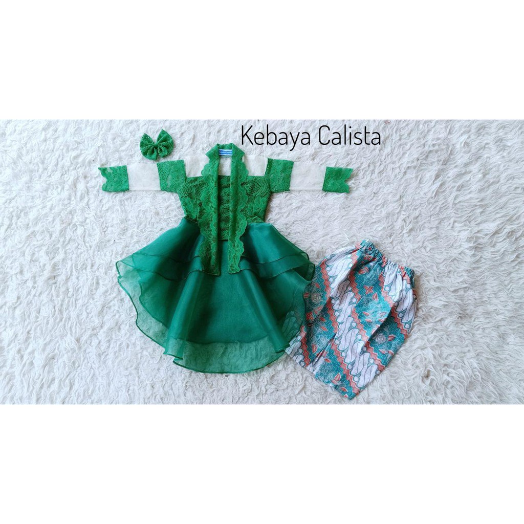 Jual KEBAYA MODERN KEKINIAN CALISTA WARNA HIJAU BOTOL | Shopee Indonesia