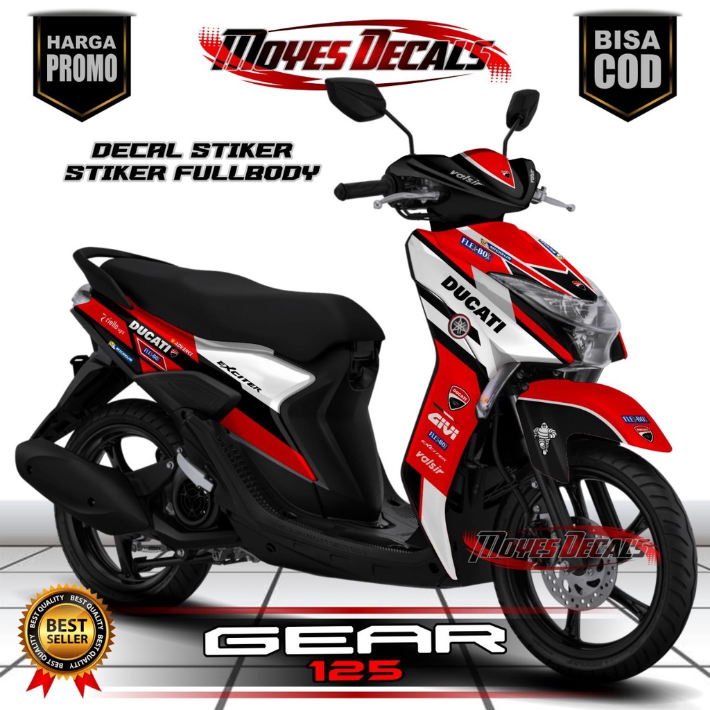 Jual Decal Gear Fullbody Givi Racing Stiker Yamaha Gear 125 Decal Mio ...