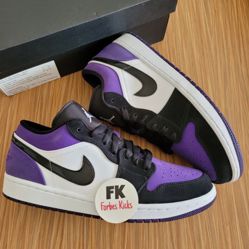 aj1 low court purple white