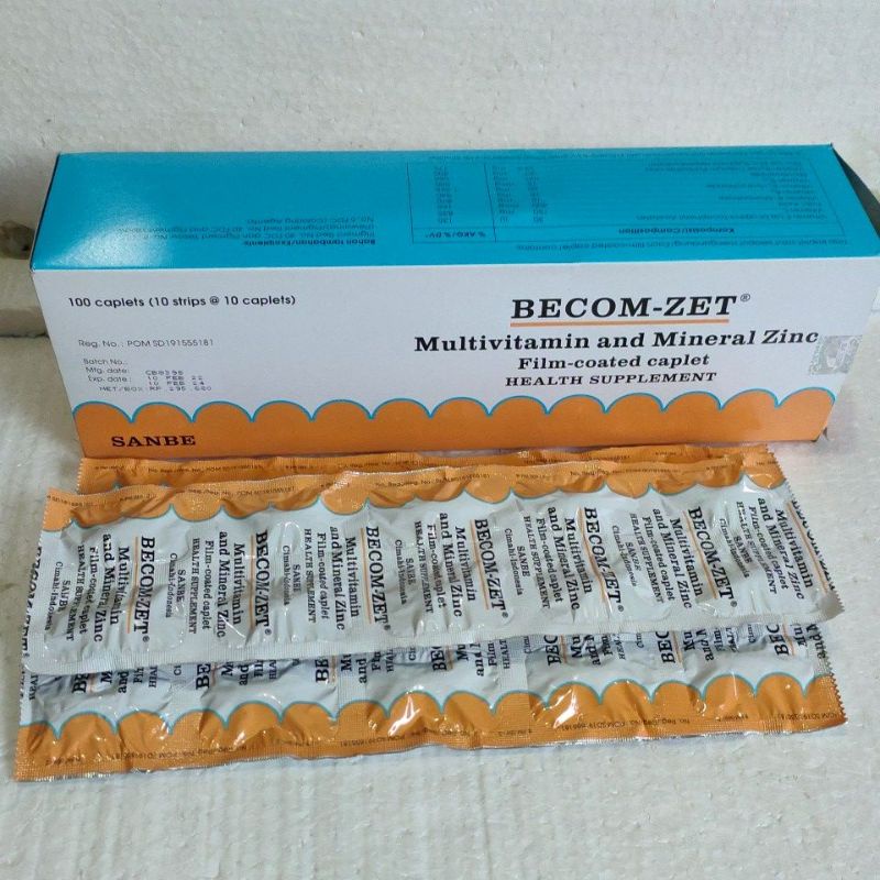 Jual BECOM-ZET - Multivitamin - Harga Per/Strip = 10 Kaplet | Shopee ...